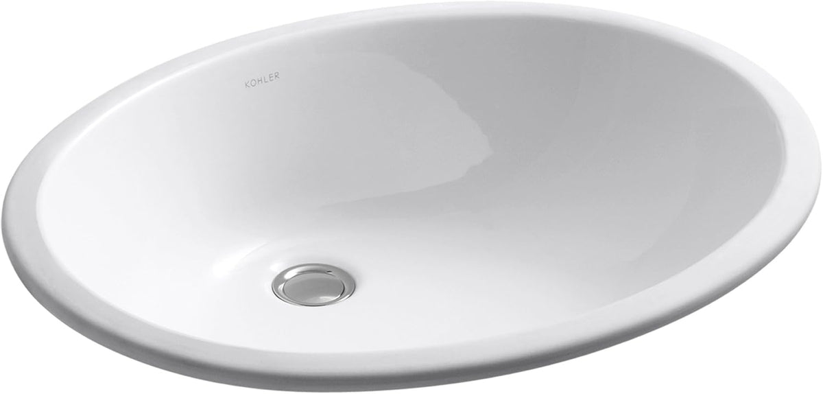 Biscuit Undercounter Bathroom Sink J945