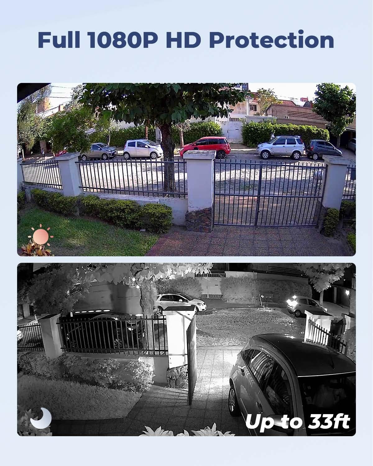 Battery/Solar Powered 1080p Wireless Security Camera System N862601
