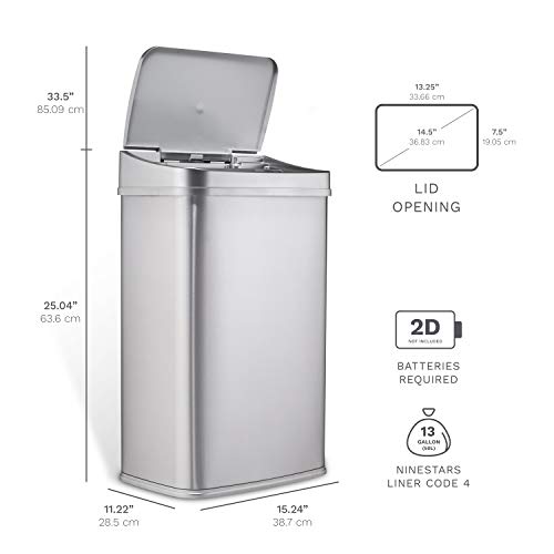 13 Gal Motion Sensor Trash Can Q382921