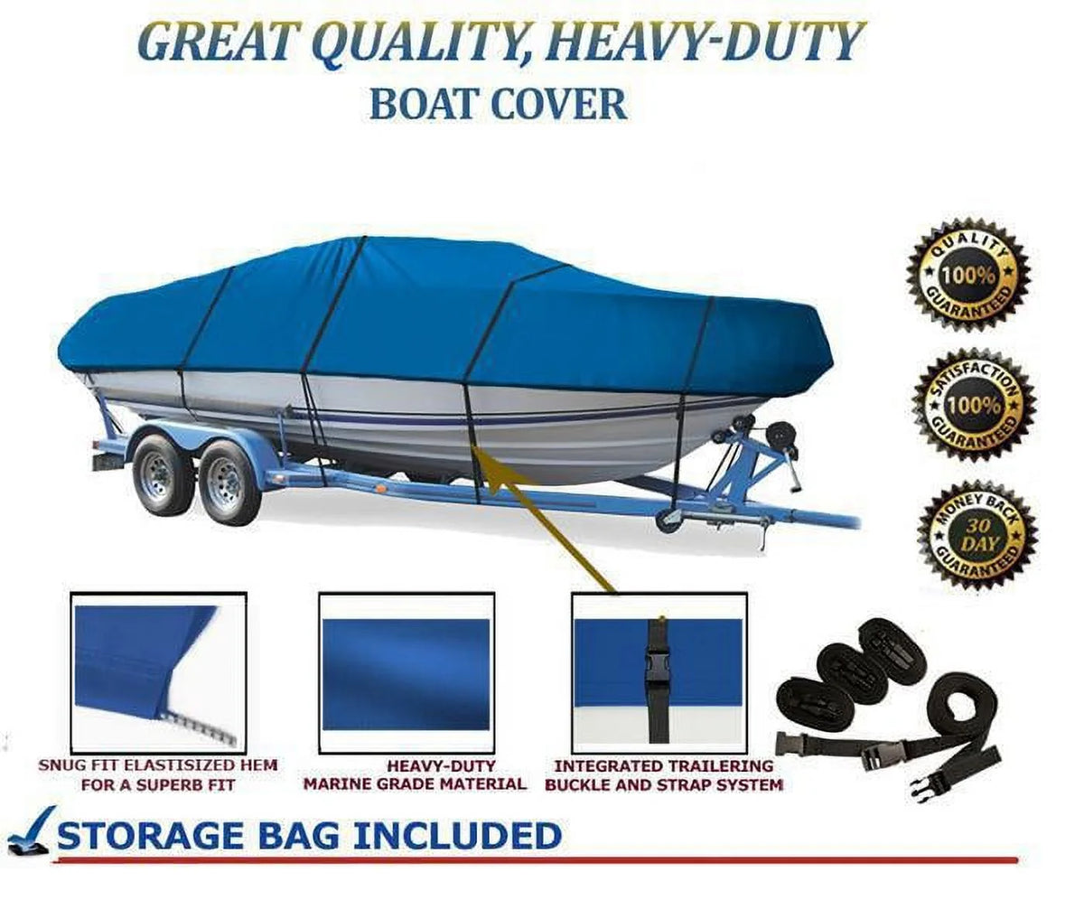 Boat Cover for Bayliner Bass 1810 FM Fish/Ski O/B 86-89 Y7901