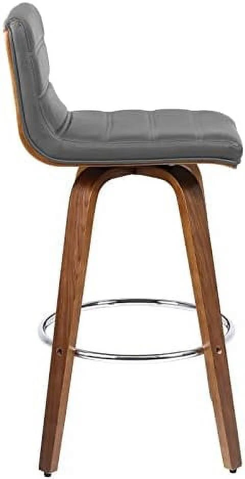 Swivel Stool with Back Set of 2 PU Leather Counter Height Stool E44713