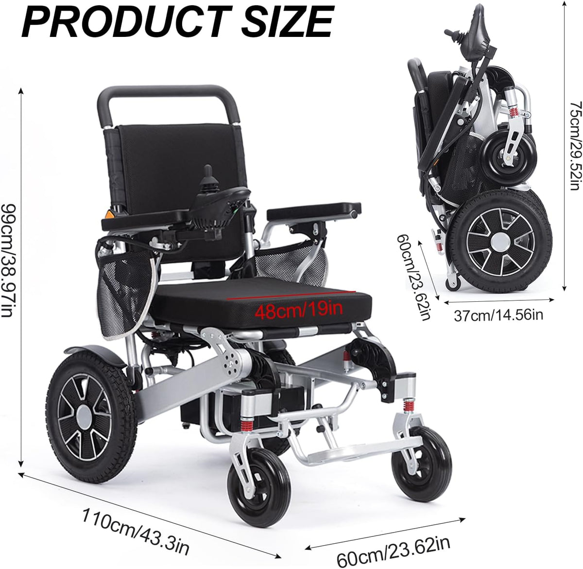 Lightweight Foldable All Terrain Electric Wheelchair Q9931