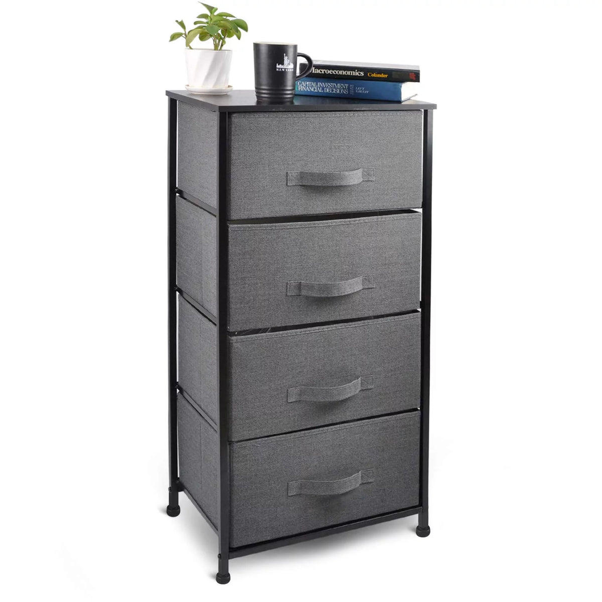 5 Drawer Fabric Dresser Storage Tower Cabinet I121