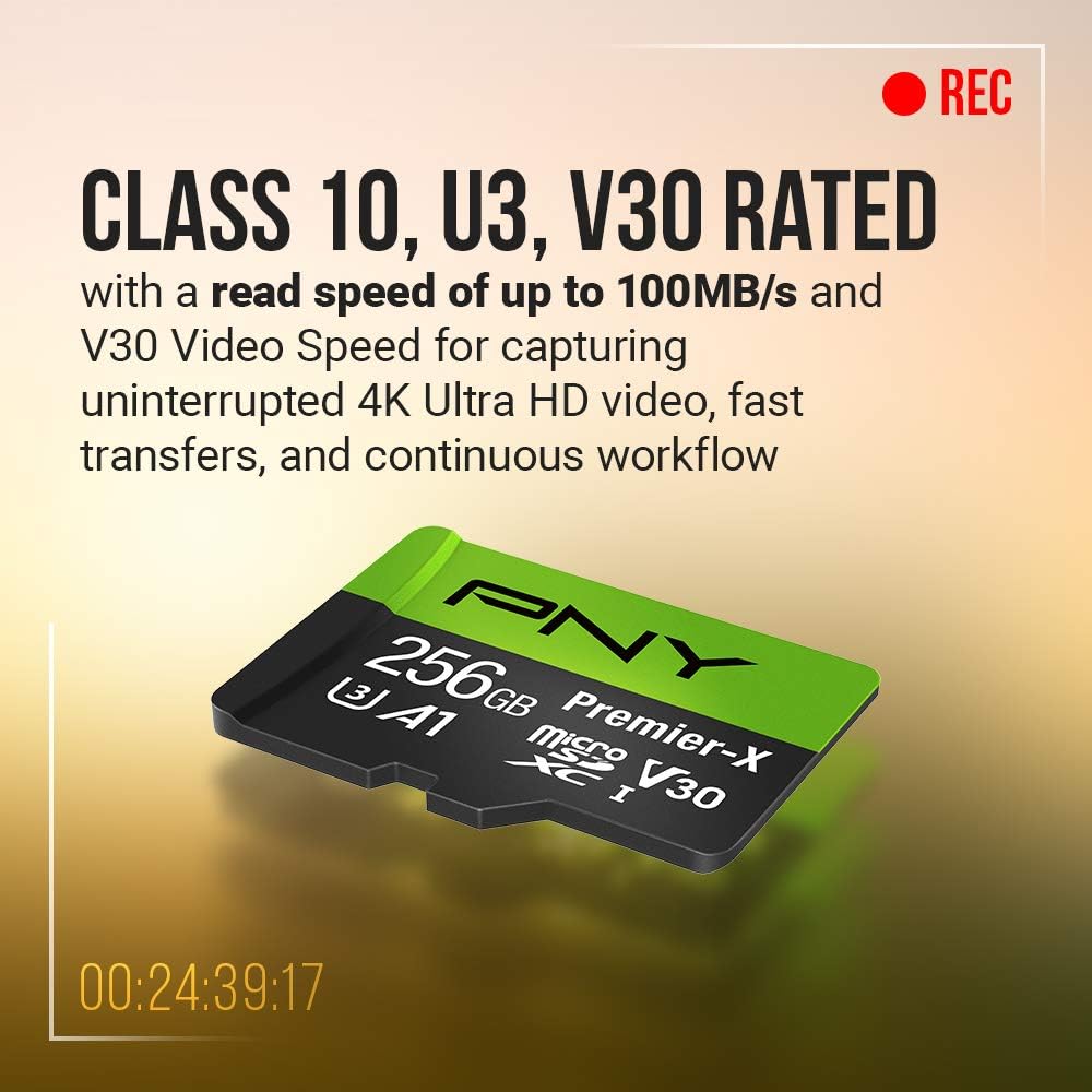 512GB Class 10 U3 V30 microSDXC Flash Memory Card P8428