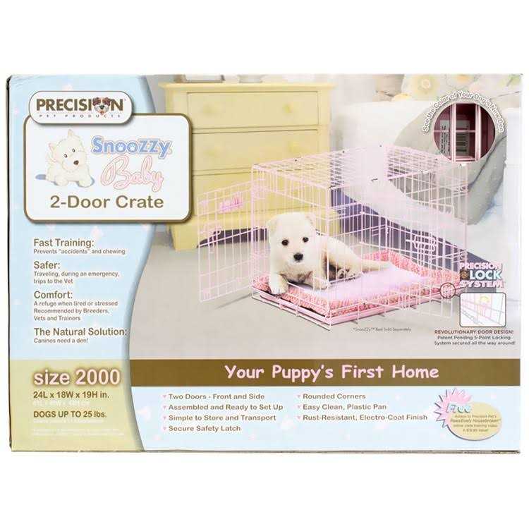 Pink Double Door Dog Crate L8853
