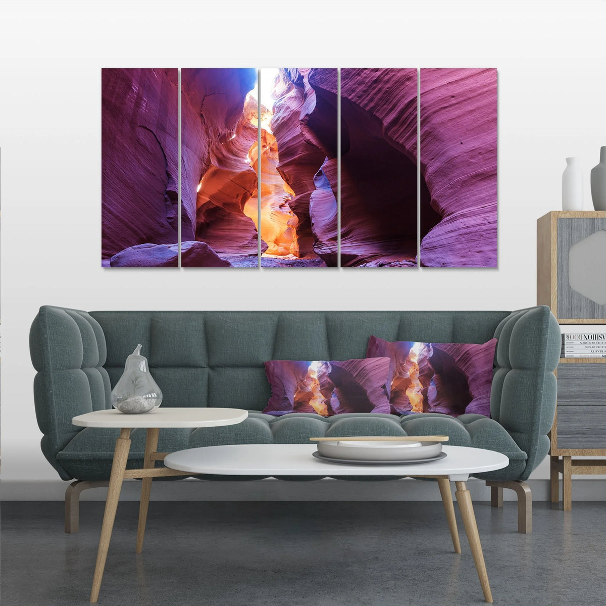 Sandstone Layer in Antelope Canyon Photography on Wrapped Canvas, 3 Panels L1875