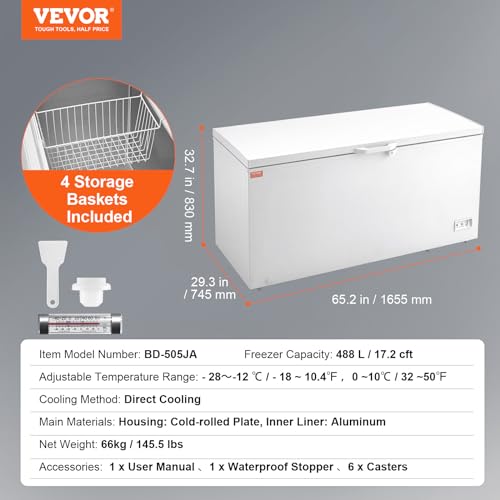 12.8 Cu.ft Chest Freezer with 4 Removable Baskets I429
