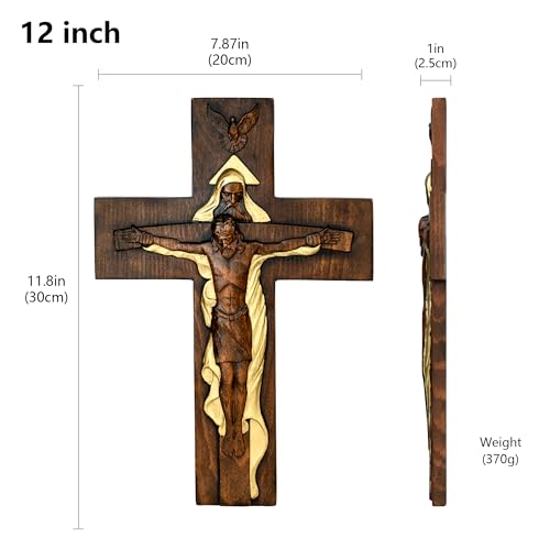 Handmade Wooden Wall Cross with Hook E24946
