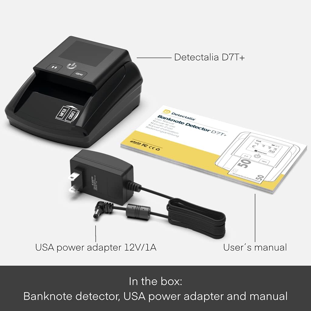 7-Point Automatic Counterfeit Bill Detector with TFT Color Display F515