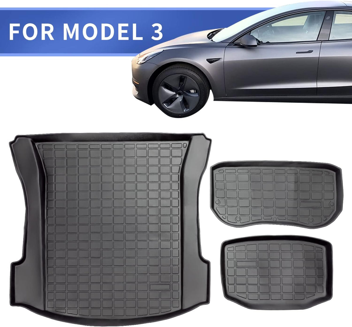 Trunk Mat Cargo Liner 3PCS TPE Q704
