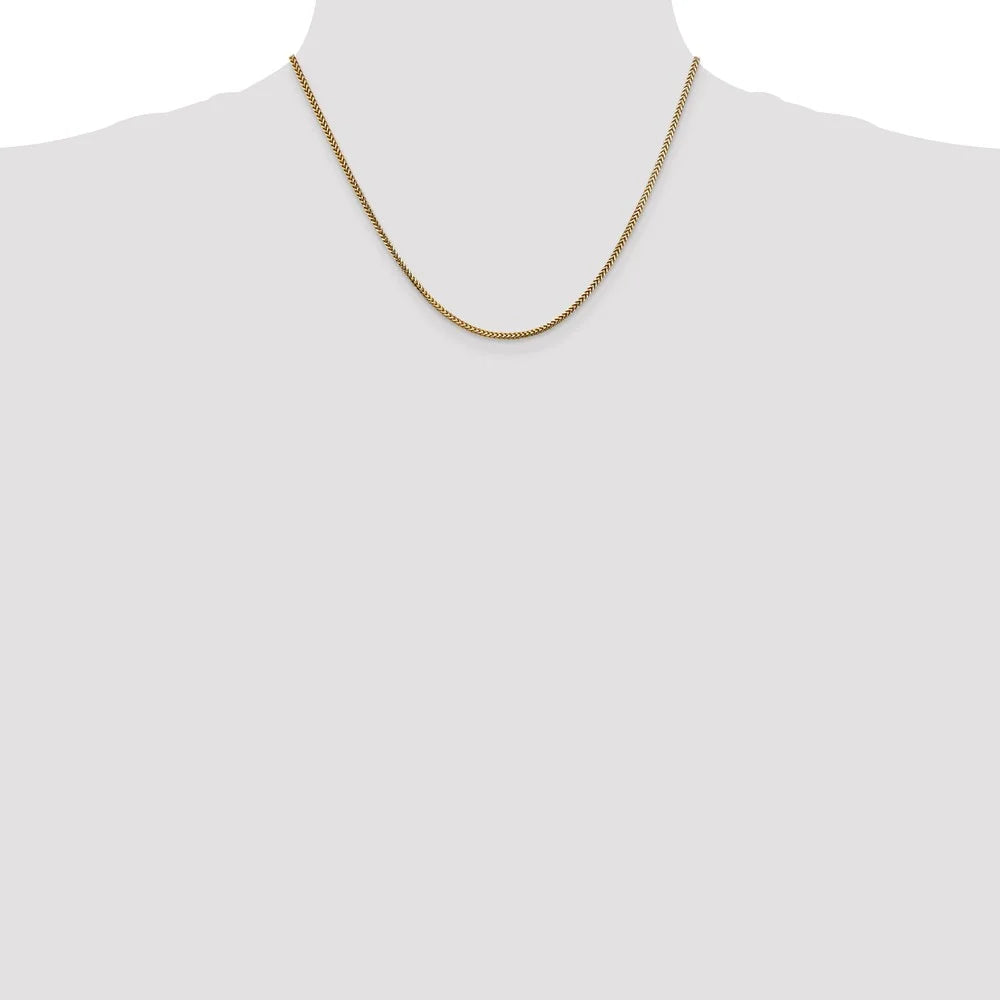 14kt Yellow Gold 1.5mm Franco Chain 18 inch Lobster Clasp O84761