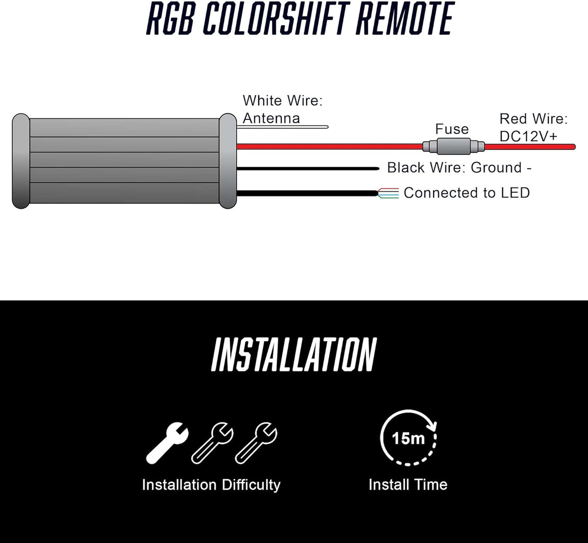 RGB Multifunction Remote for Car Lighting F683