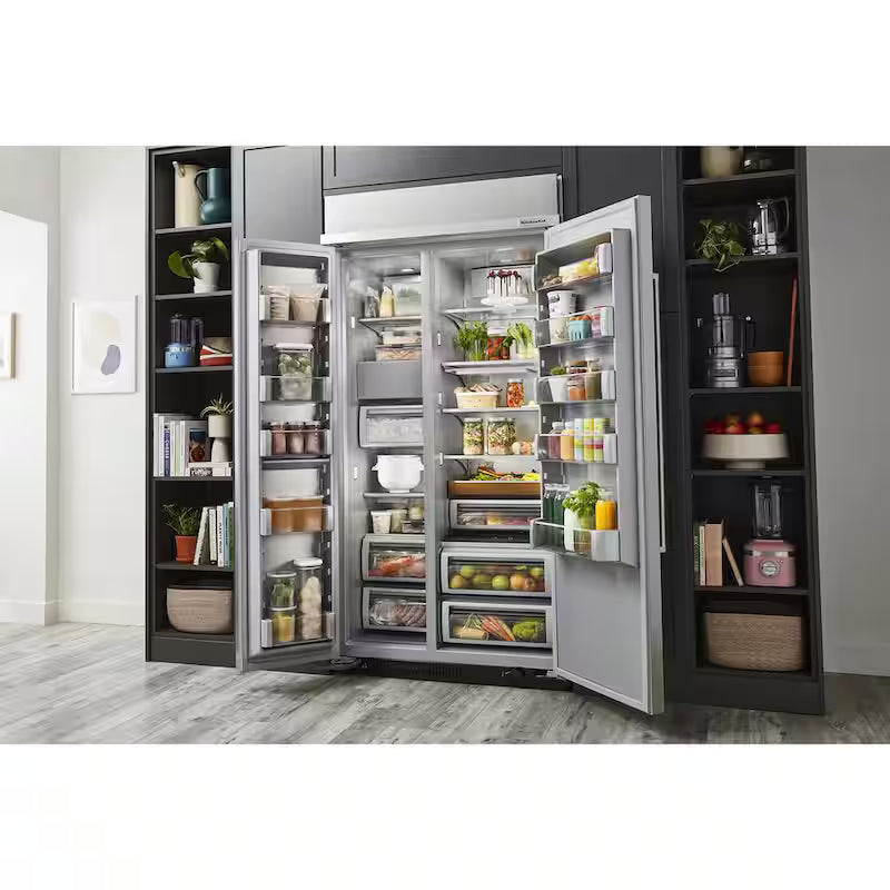 48 in. 30 cu. ft. Side-by-Side Refrigerator with Under-Shelf Prep Zone U68188
