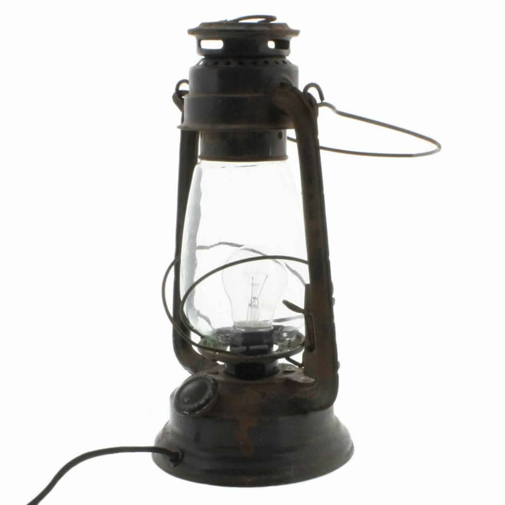 Rustic Black Electric Camp Lantern I993
