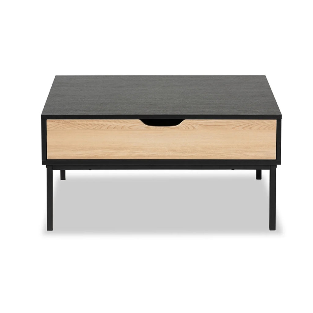 Oak Brown and Black Wood Coffee Table T34767