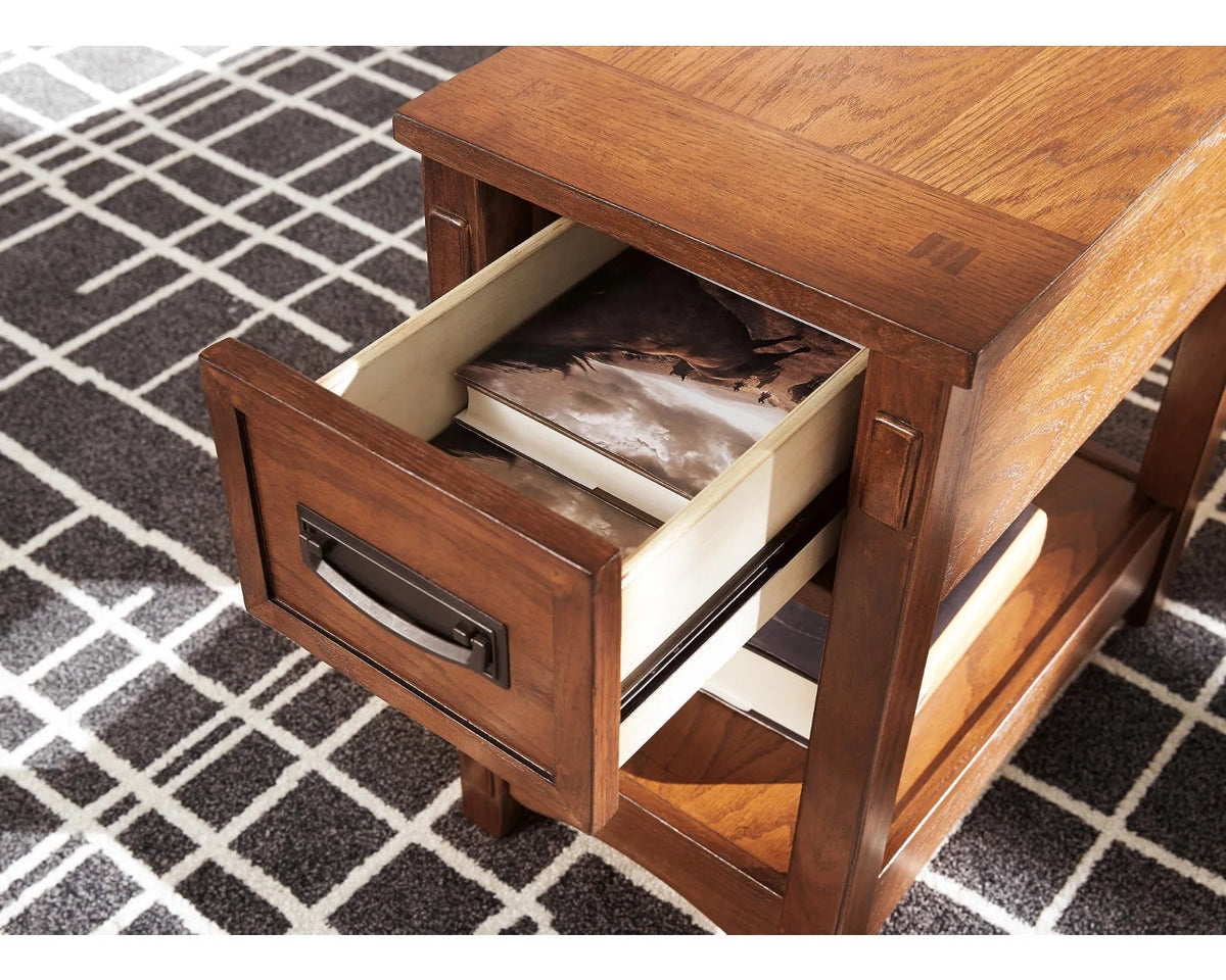 Brown Chairside End Table O601