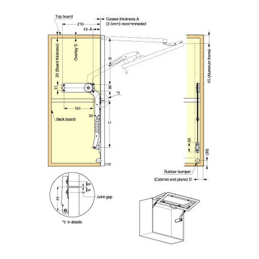 Horizontal Bi-folding Door Mechanism U838834