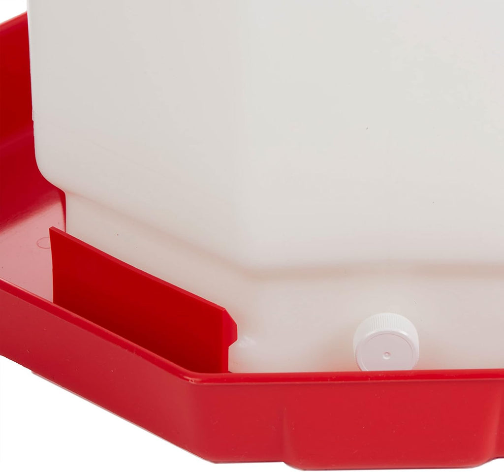 Red 7 Gallon Hanging Automatic Poultry Waterer F46257