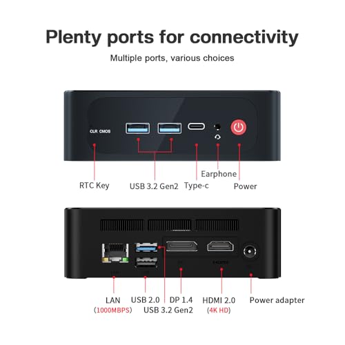 Mini PC AMD Ryzen 7 5800H 32GB DDR4 RAM 1TB NVME SSD B69749