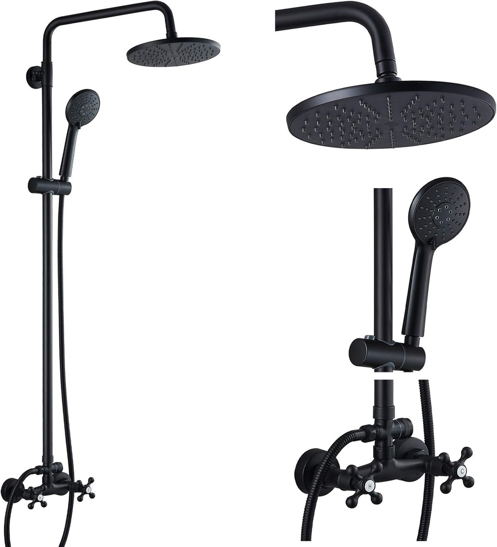 8 Inch Rainfall Shower Head with Handheld Spray Combo Set C133016
