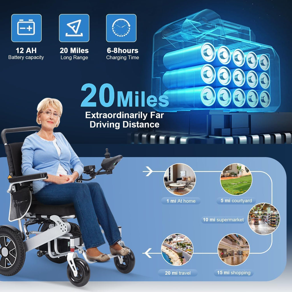 Lightweight Foldable All Terrain Electric Wheelchair Q9931