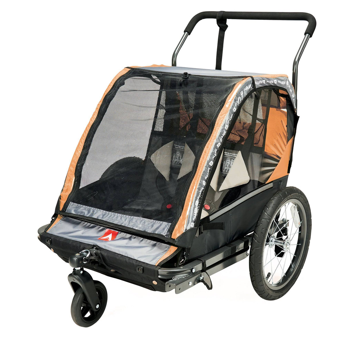 2-Child Bicycle Trailer and Stroller, Orange E36441