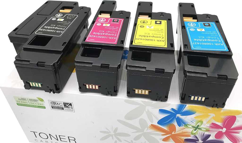 Replacement Toner Cartridge for Xerox Phaser 6000 6010 Workcentre 6015, 4-Pack W3042