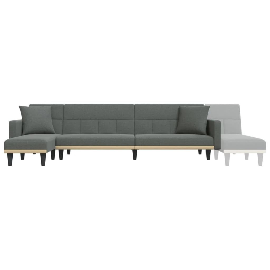 Dark Gray L-shaped Sofa Bed I1632