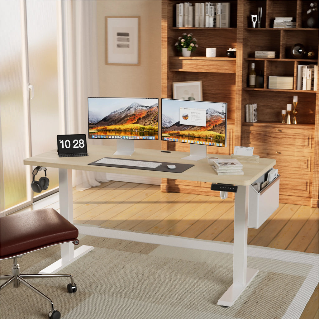 55" x 24" Height Adjustable Electric Standing Desk with Storage Pocket A2998