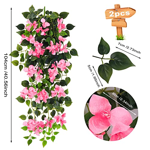 UV Resistant Artificial Bougainvillea Hanging Plant E566