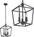 3-Light Industrial Metal Lantern Pendant Light Q629763