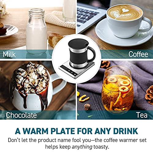 Coffee Mug Warmer & Mug Set Stainless Steel R529