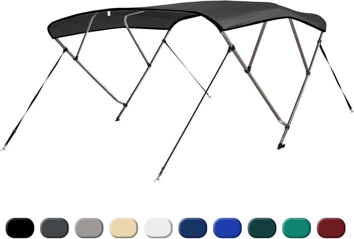 Green 4 Bow Bimini Top Cover with Aluminum Frame T977