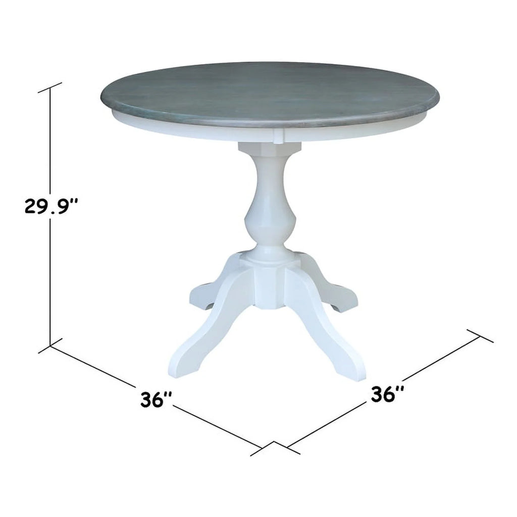 Round Pedestal Wood Dining Table with 4 Chairs M605
