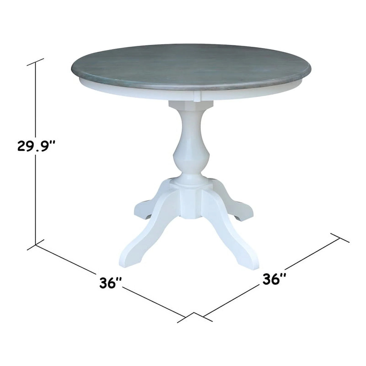 Round Pedestal Wood Dining Table with 4 Chairs M605