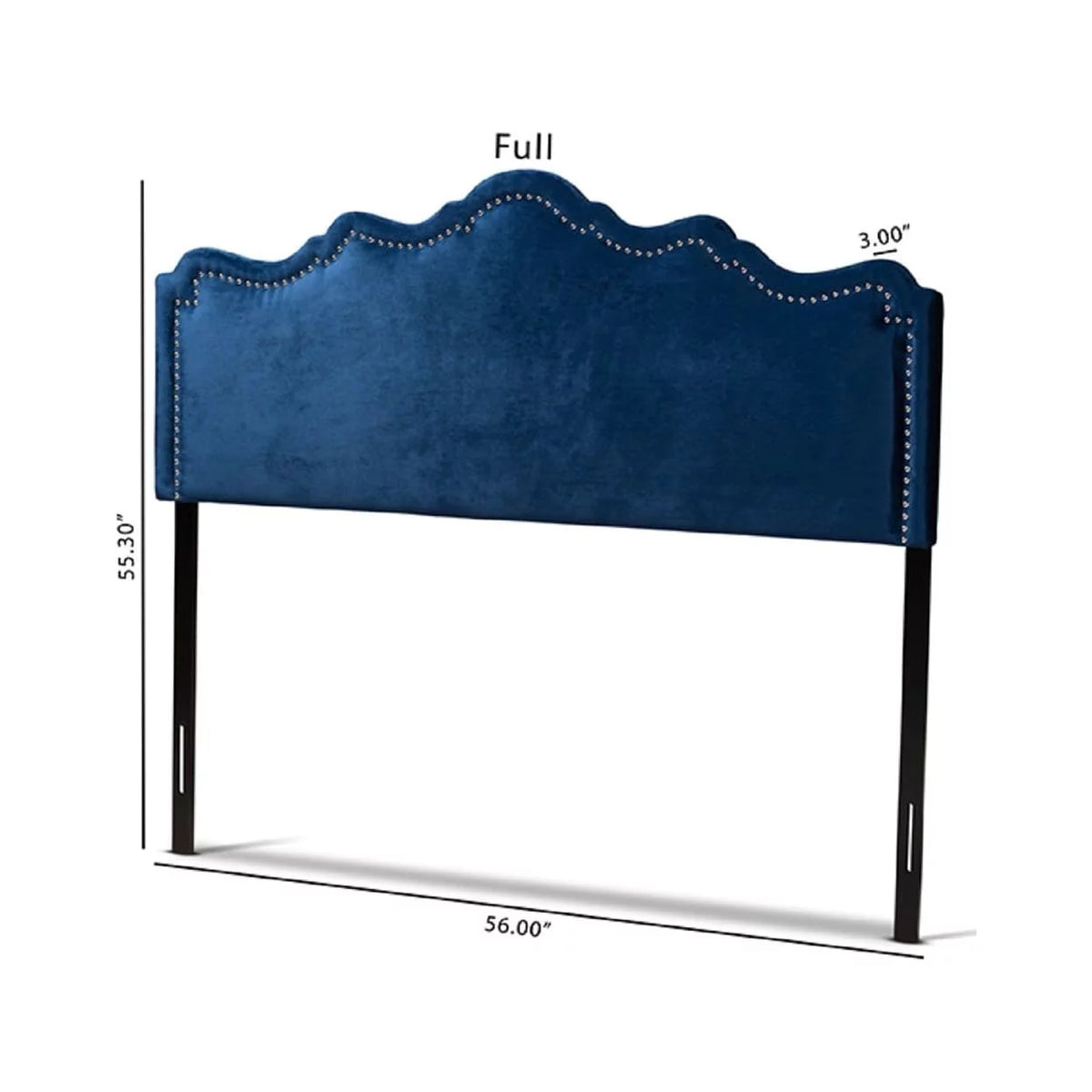 Royal Blue Velvet King Size Headboard Z659