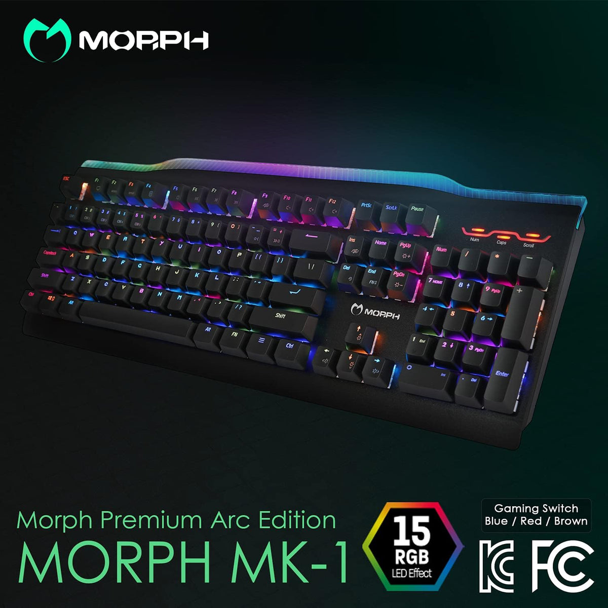 Black USB Wired RGB Mechanical Gaming Keyboard C571248