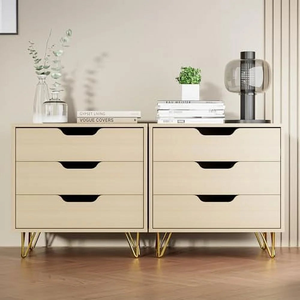 3 Drawer Black Dresser Y5362