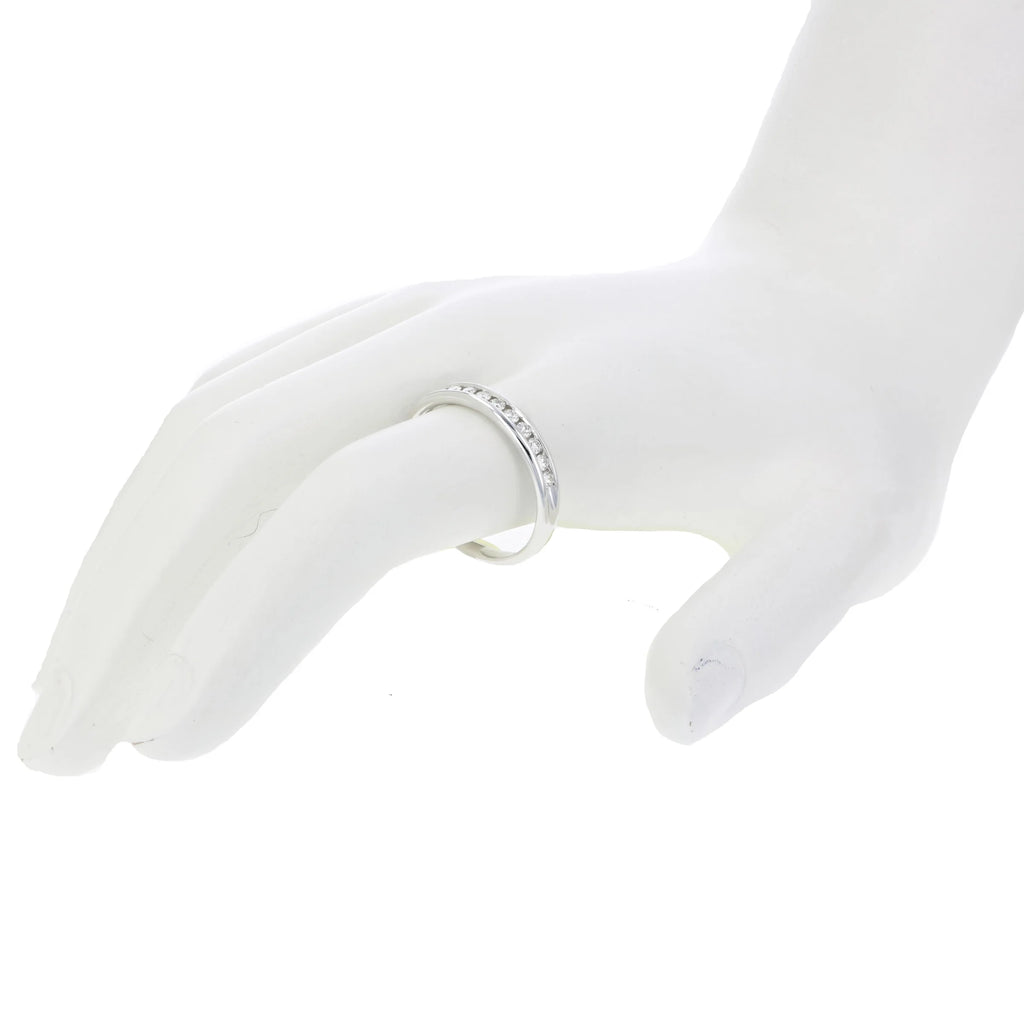 14K White Gold Diamond Bridal Band Comfort Fit B9040