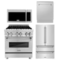30 in. Dual Fuel Range, Over-the-Range Microwave, 3 Rack Dishwasher, Refrigerator L1427
