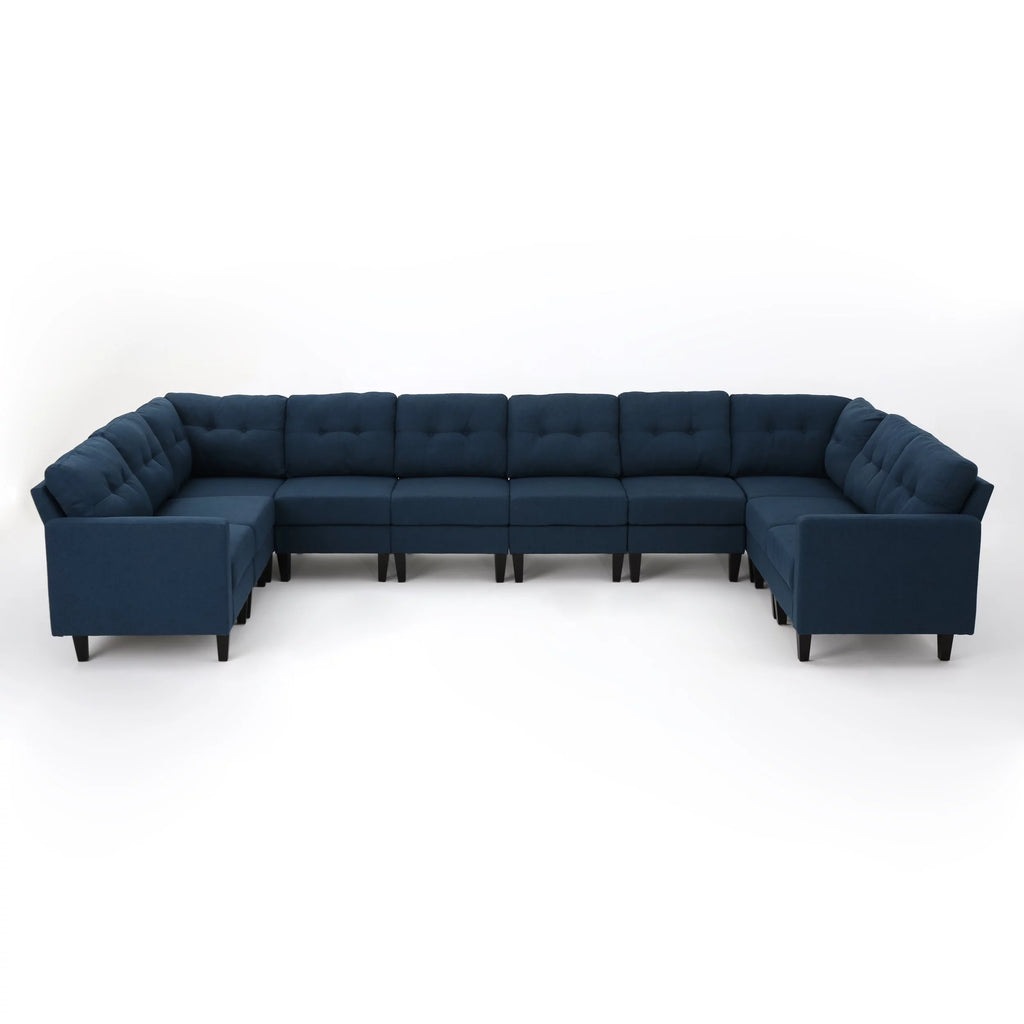 10 Piece Fabric Sectional Sofa O64783