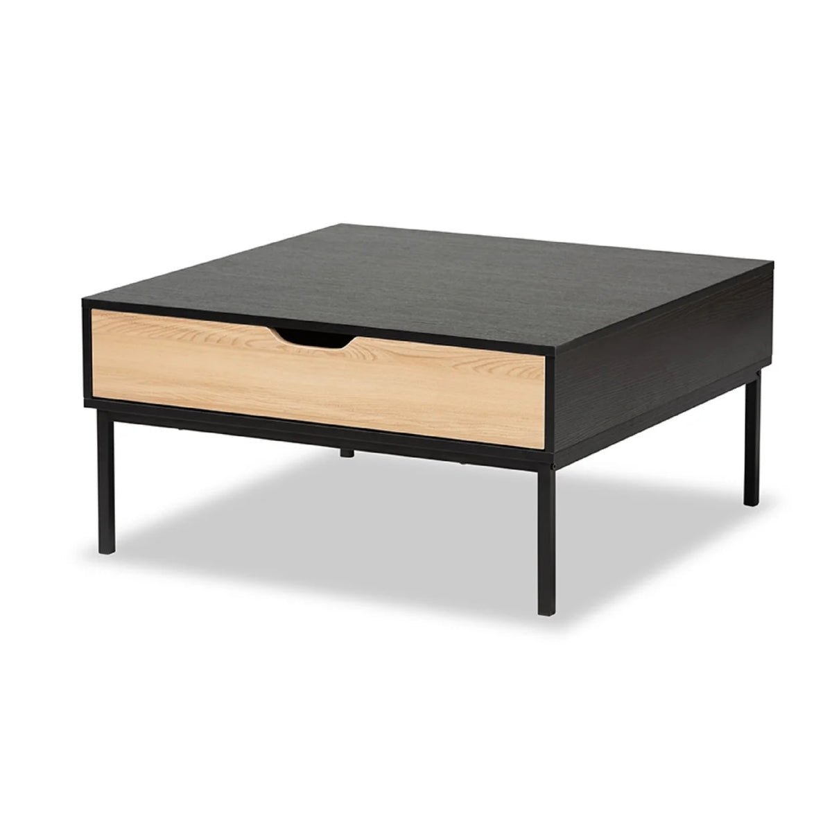 Oak Brown and Black Wood Coffee Table T34767