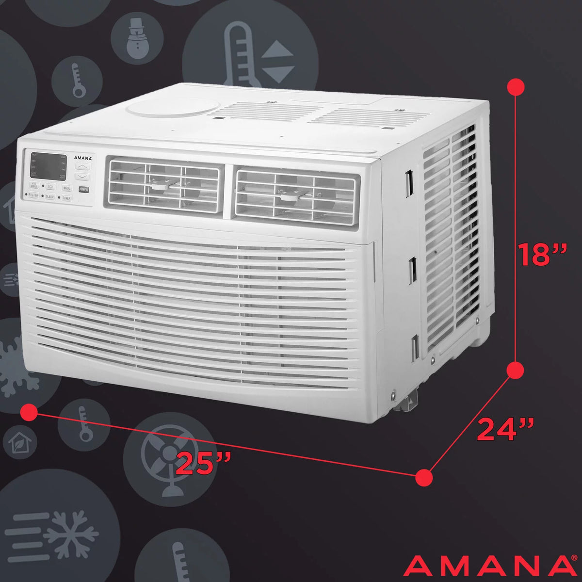 10,000 BTU Window-Mounted Air Conditioner with Remote Control U235080