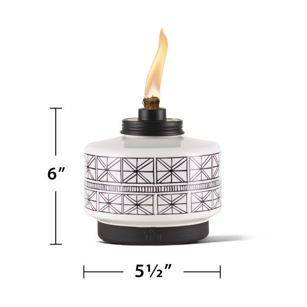 2-Pack 6 Inch Glass Table Torch X81241