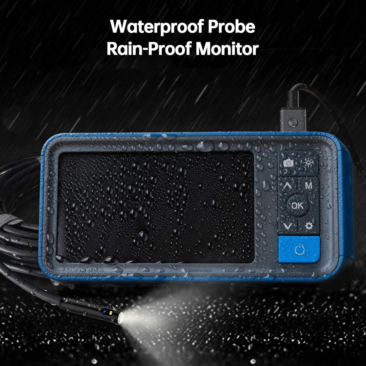 50FT Dual Lens Sewer Inspection Camera with 4.5'' Screen L1240