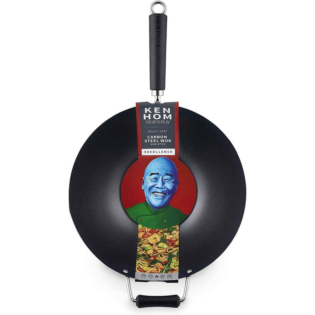 Non Stick Carbon Steel Wok 35cm Z528618