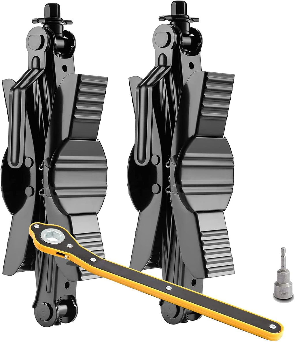 Camper Wheel Stabilizer Scissor 2 Pieces Tire Chocks Rust Proof G5947