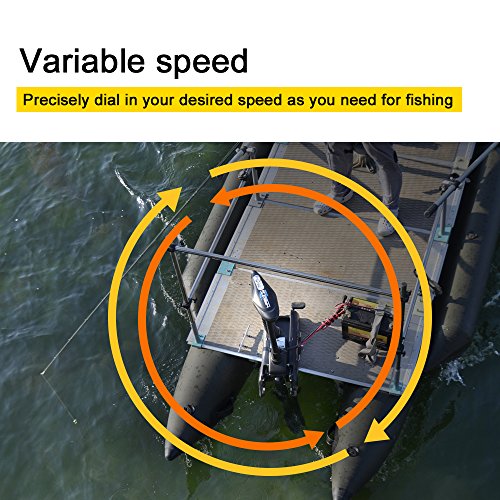 Black 12V 55lbs 48 inch Bow Mount Electric Trolling Motor with Foot Control T79814
