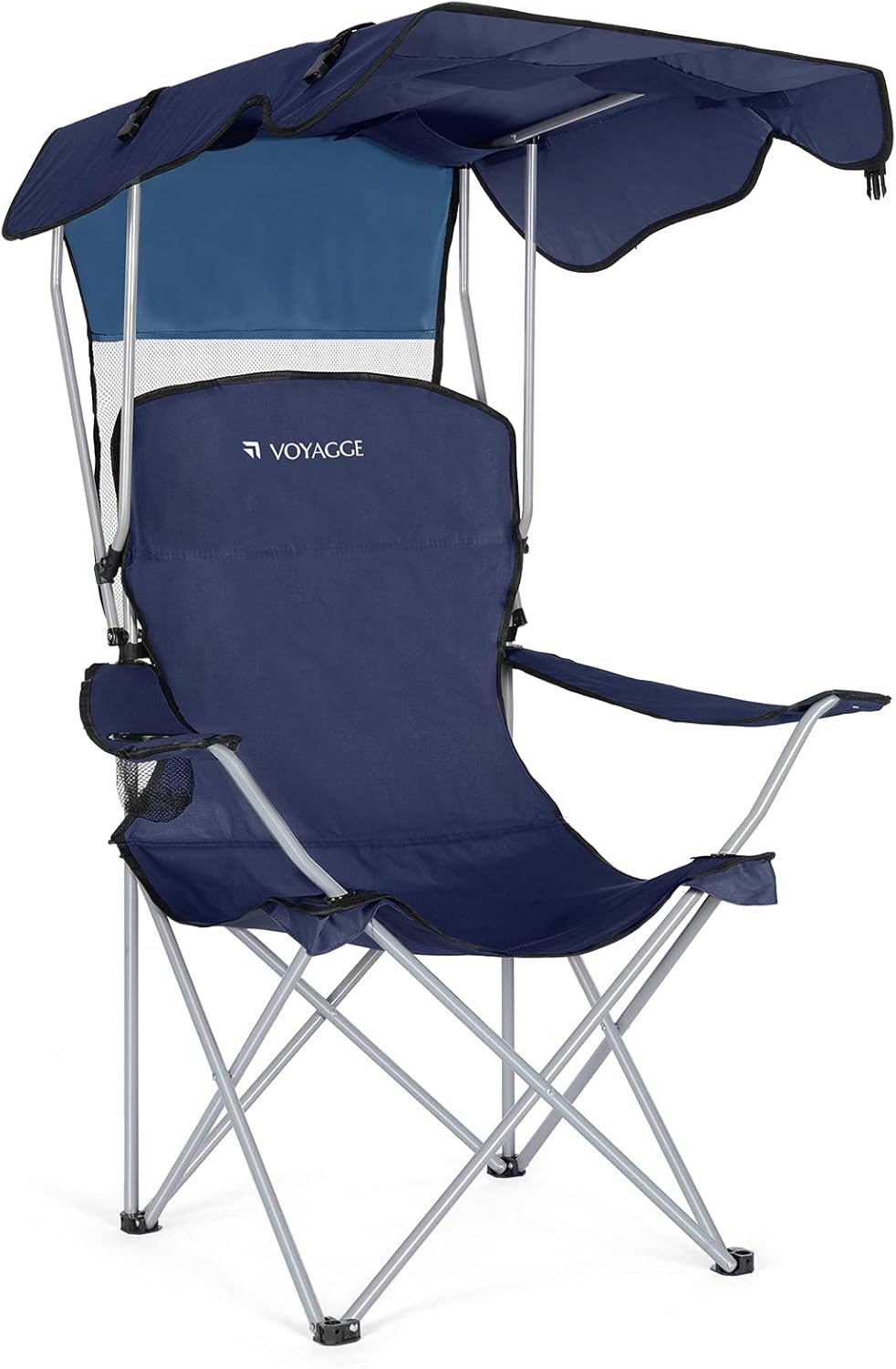 Royal Blue Compact Folding Camping Chair with Canopy W7124