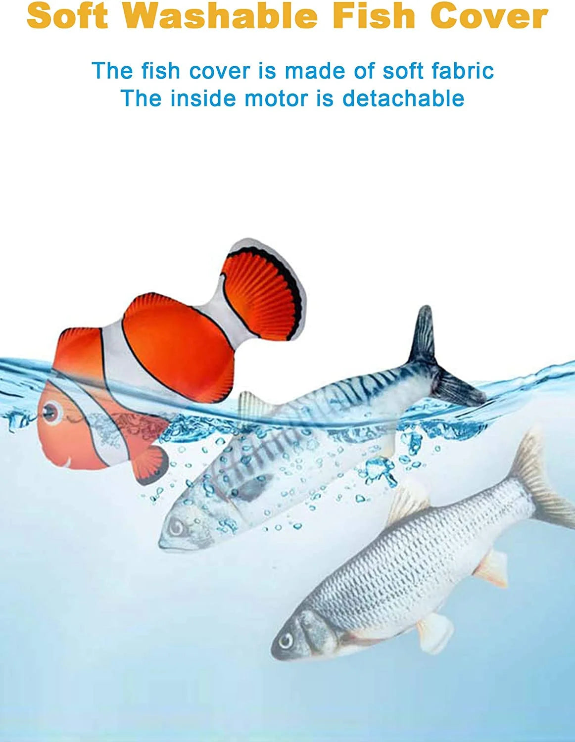 Moving Cat Kicker Fish Toy Q881